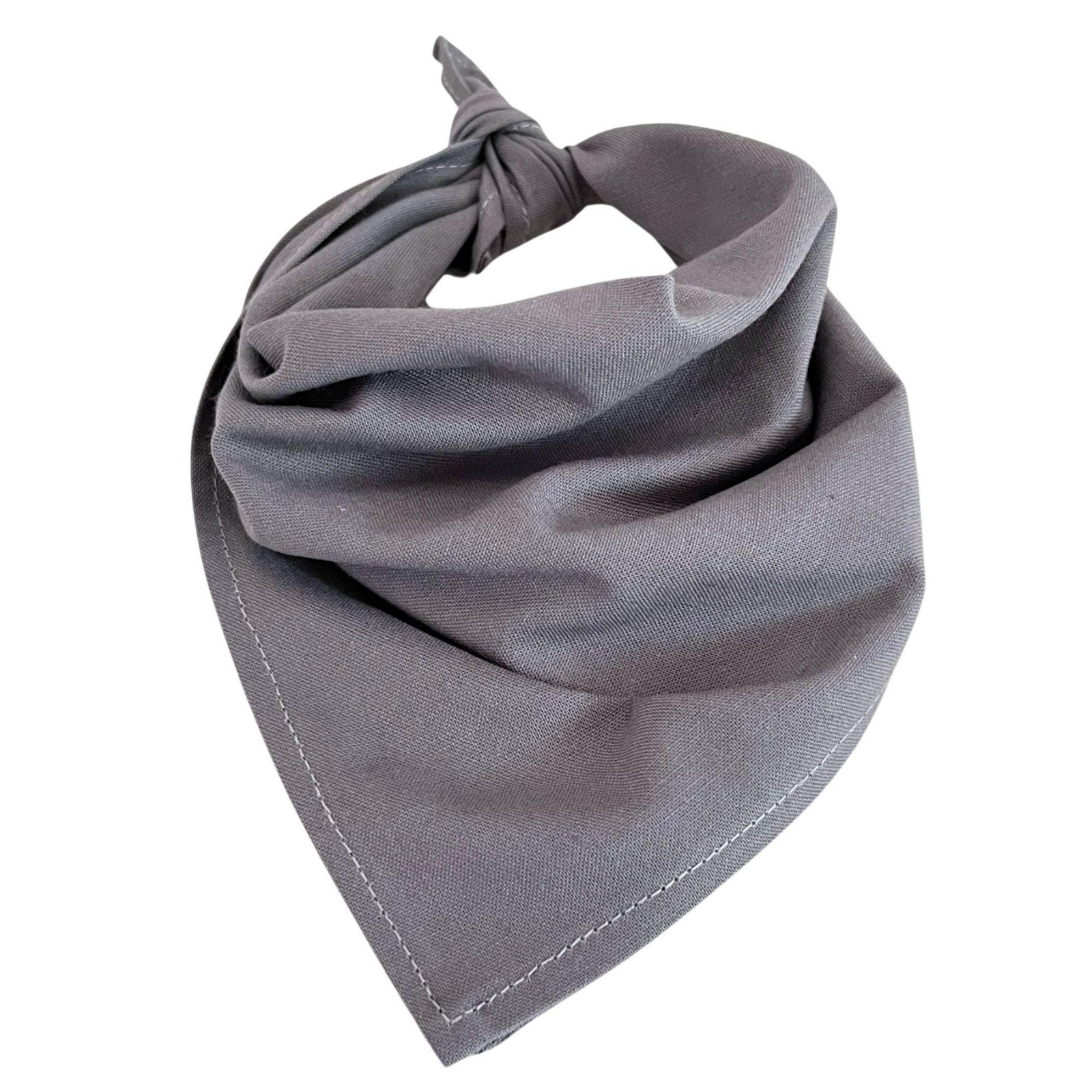 Plain Bandana 100% COTTON Head Wrap Durag Bandanna Summer Biker Scarf Mask - Grey